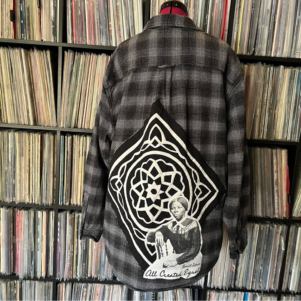 Harriett Tubman Underground Railroad Black Heroine Flannel Coat BLM 🖤 Resist 🖤 - Picture 6 of 12